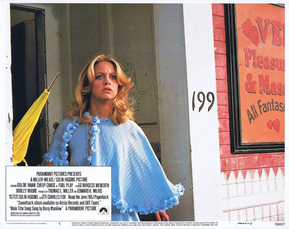 FOUL PLAY Lobby Card 5 Goldie Hawn Chevy Chase Burgess Meredith