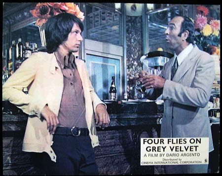 FOUR FLIES ON GREY VELVET ’71-Dario Argento RARE Lobby card #1