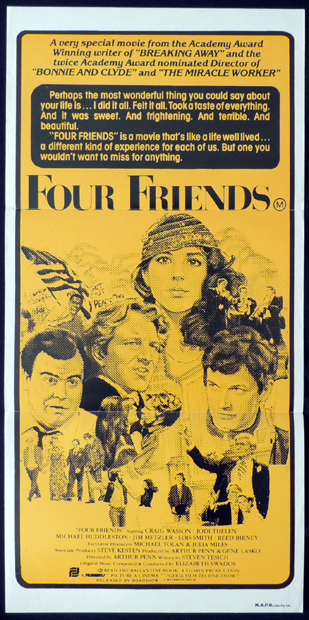 FOUR FRIENDS Original Daybill Movie poster Craig Wasson Jodie Thelen