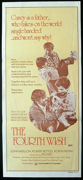 FOURTH WISH Movie Poster 1976 John Meillon ORIGINAL Daybill