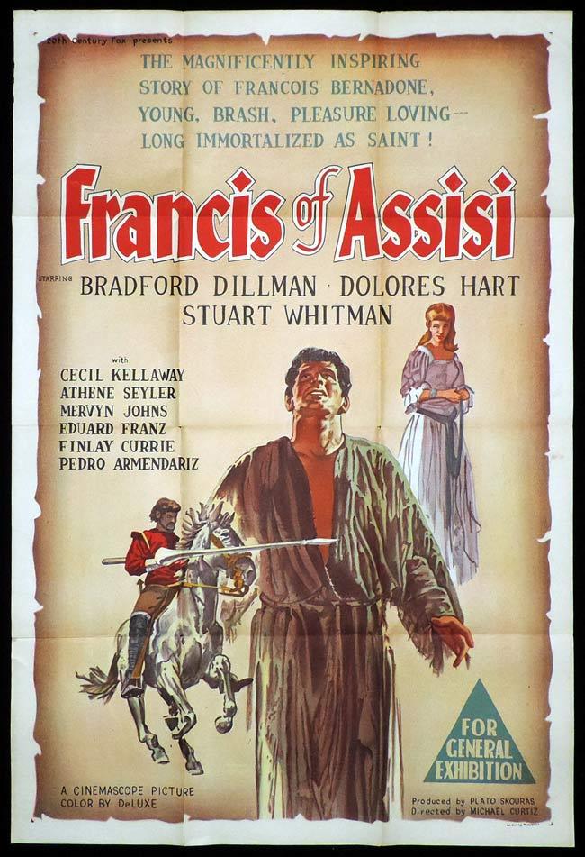 FRANCIS OF ASSISI One Sheet Movie Poster Bradford Dillman