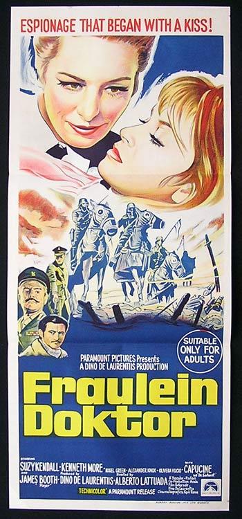 FRAULEIN DOKTOR Movie Poster 1969 Suzy Kendall Kenneth More poster