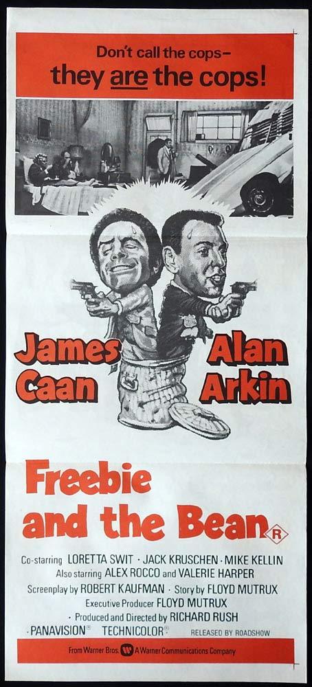 FREEBIE AND THE BEAN Original Daybill Movie poster James Caan Alan Arkin