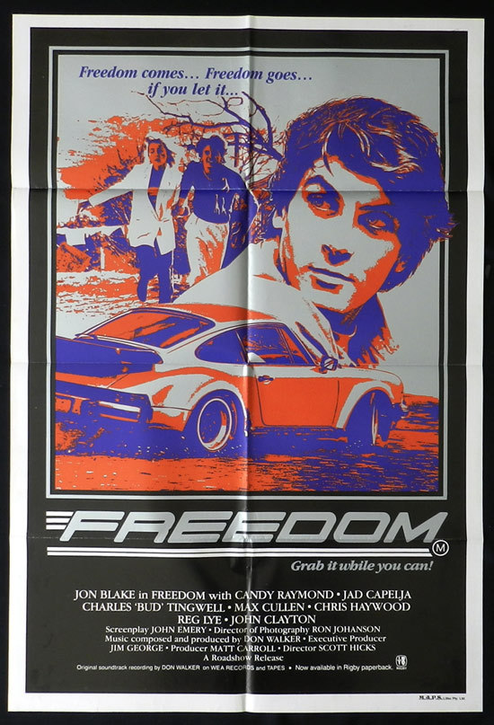FREEDOM Movie Poster 1982 Jon Blake Australian One sheet
