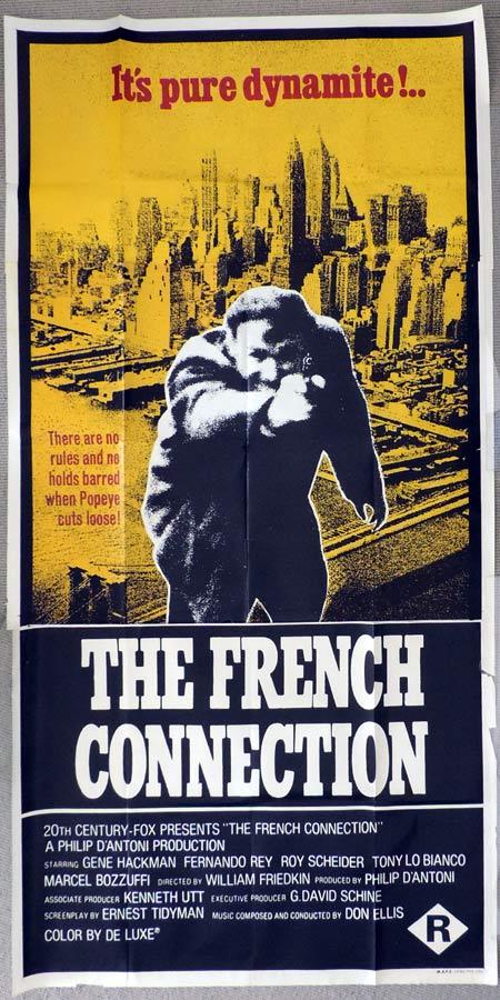 THE FRENCH CONNECTION Original 3 Sheet Movie Poster Gene Hackman