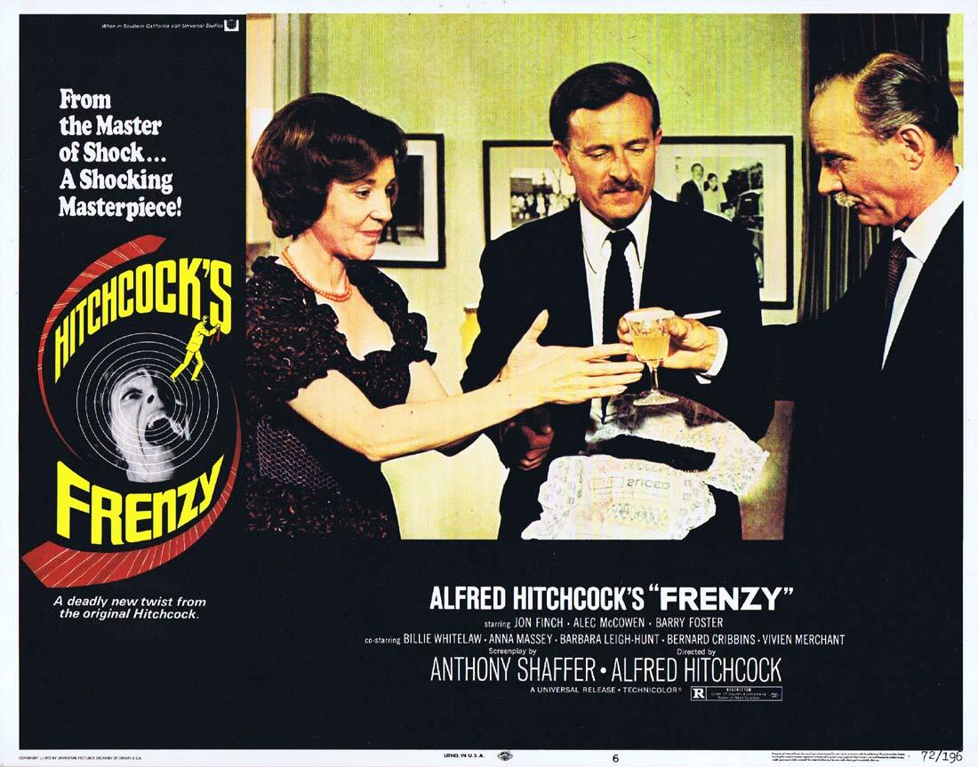 FRENZY Lobby Card 6 Alfred Hitchcock Cocktails for the Detectives