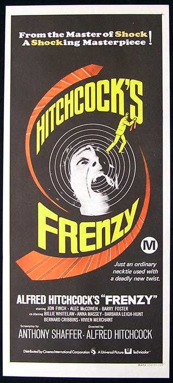 FRENZY Original Daybill Movie Poster 1972 Alfred Hitchcock