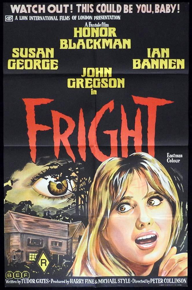 FRIGHT Original One sheet Movie Poster Susan George Horror