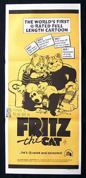 FRITZ THE CAT Daybill Movie Poster 1972 Ralph Bakshi