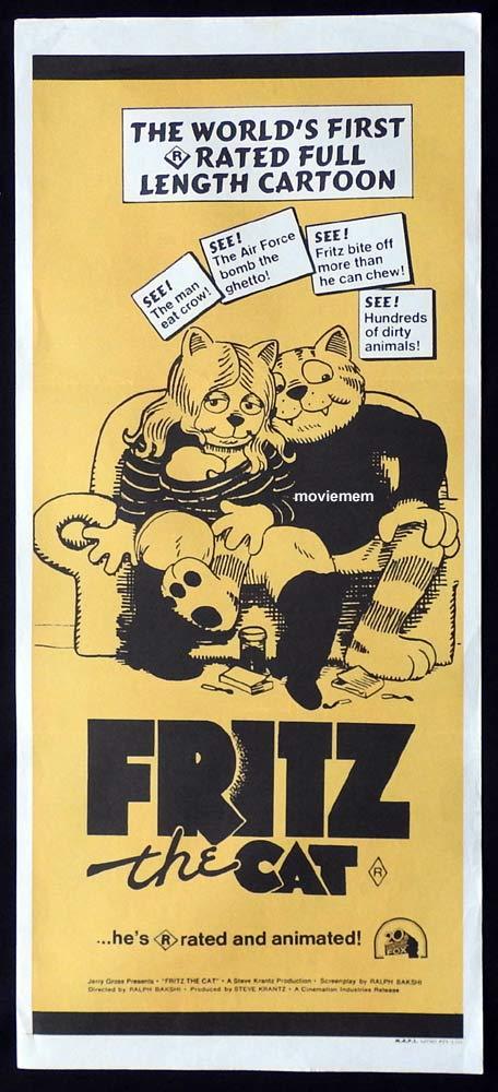 FRITZ THE CAT Original Daybill Movie Poster Ralph Bakshi Skip Hinnant