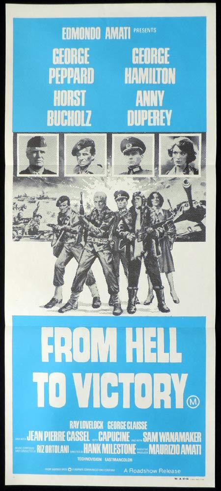 FROM HELL TO VICTORY Original Daybill Movie Poster George Peppard Umberto Lenzi