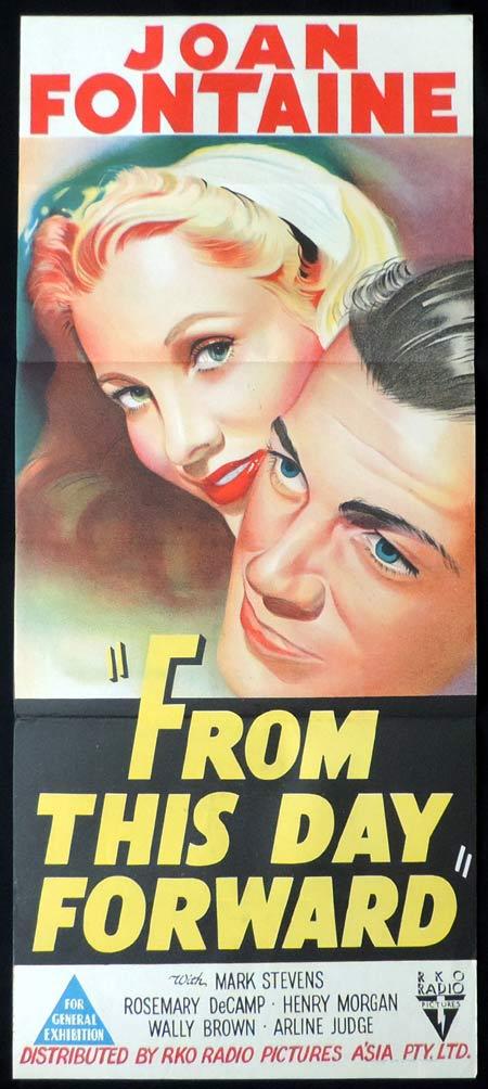 FROM THIS DAY FORWARD Original Daybill Movie Poster Clark RKO Joan Fontaine