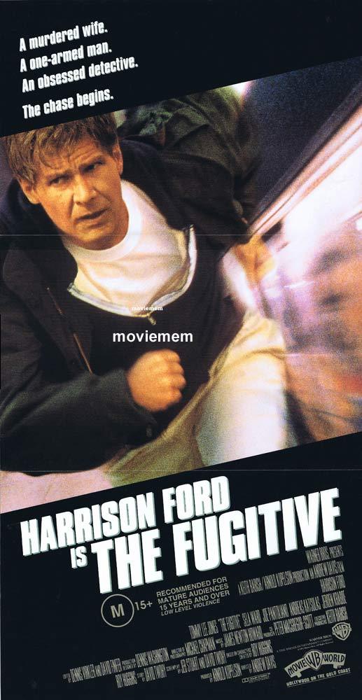 THE FUGITIVE Daybill Movie Poster Harrison Ford Tommy Lee Jones