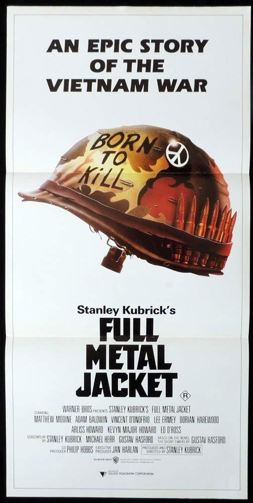 FULL METAL JACKET Daybill Movie Poster 1987 Stanley Kubrick Matthew Modine