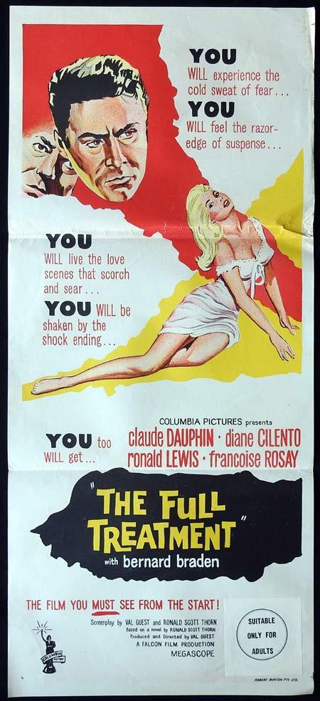 THE FULL TREATMENT Original Daybill Movie Poster HAMMER FILMS Diane Cilento
