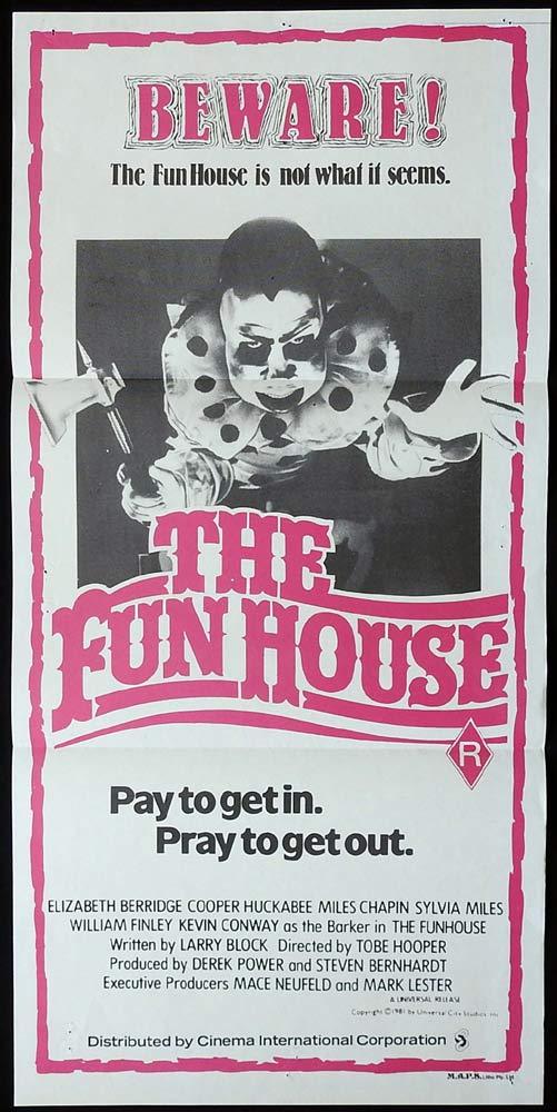 THE FUNHOUSE Original Daybill Movie Poster Tobe Hooper Elizabeth Berridge