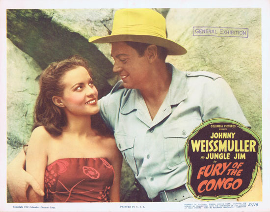 FURY OF THE CONGO 1951 Jungle Jim Johnny Weissmuller Lobby Card 4
