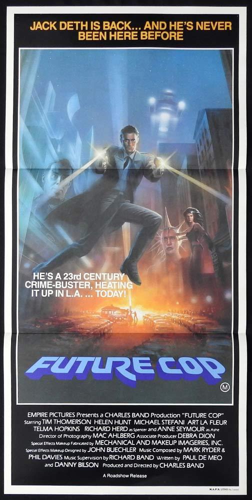 FUTURE COP Original Daybill Movie poster TRANCERS Tim Thomerson Helen Hunt