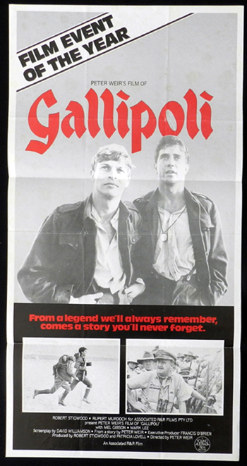 GALLIPOLI Daybill Movie Poster 1981 Mel Gibson RARE STYLE