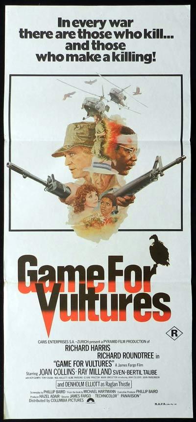 GAME FOR VULTURES Daybill Movie Poster Richard Harris Joan Collins