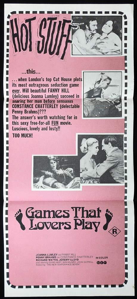 GAMES THAT LOVERS PLAY Original Daybill Movie Poster Joanna Lumley Sexploitation