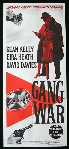 GANG WAR 1962 Juke Box Racket RARE FILM NOIR Daybill Movie Poster