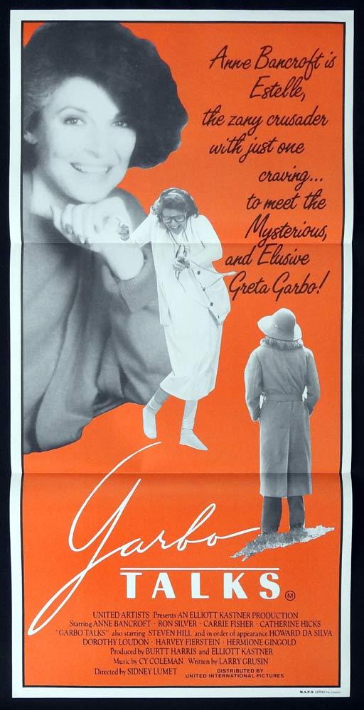 GARBO TALKS Original Daybill Movie poster Anne Bancroft Ron Silver Carrie Fisher