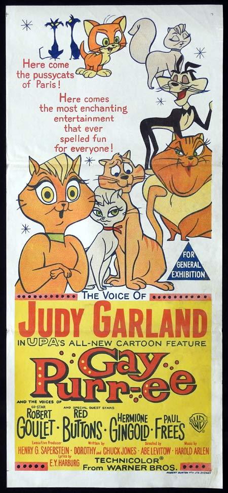 GAY PURR-EE Original Daybill Movie Poster Judy Garland Robert Goulet