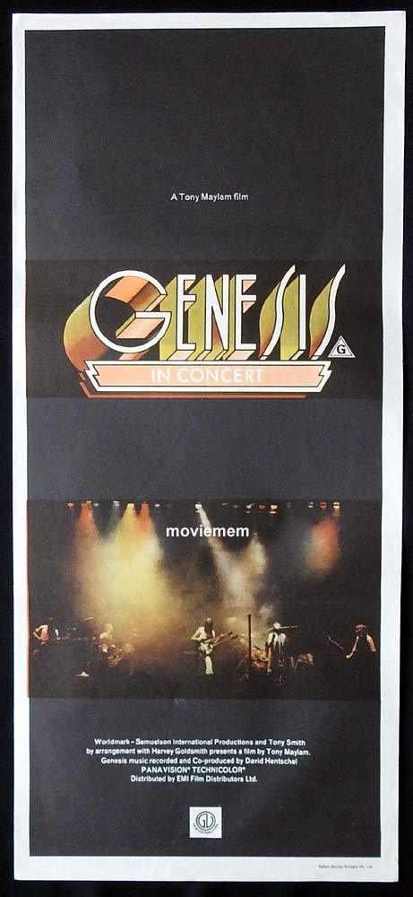 GENESIS IN CONCERT Original Daybill Movie Poster Phil Collins Tony Banks
