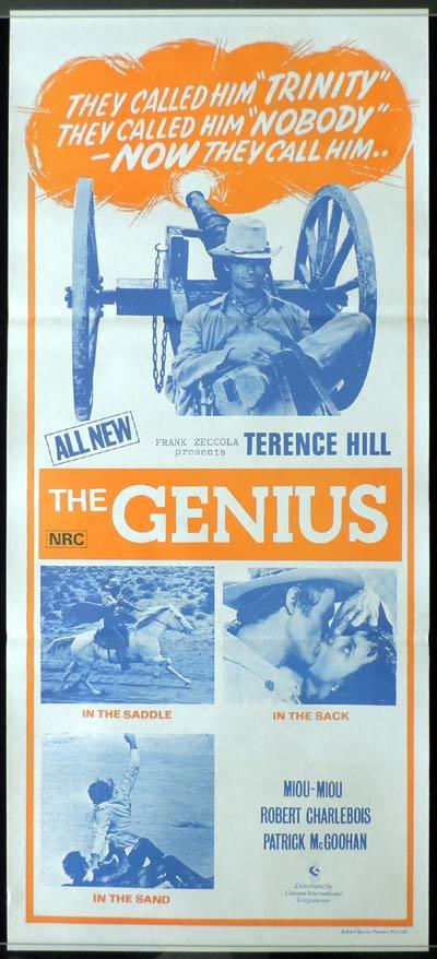 THE GENIUS Original Daybill Movie poster Terence Hill