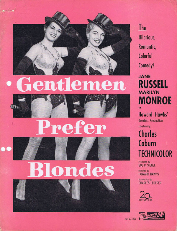 GENTLEMEN PREFER BLONDES Marilyn Monroe Vintage Movie Trade Ad