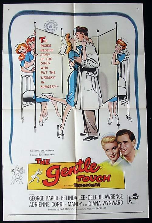 THE GENTLE TOUCH Original One sheet Movie poster George Baker Belinda Lee Nurse