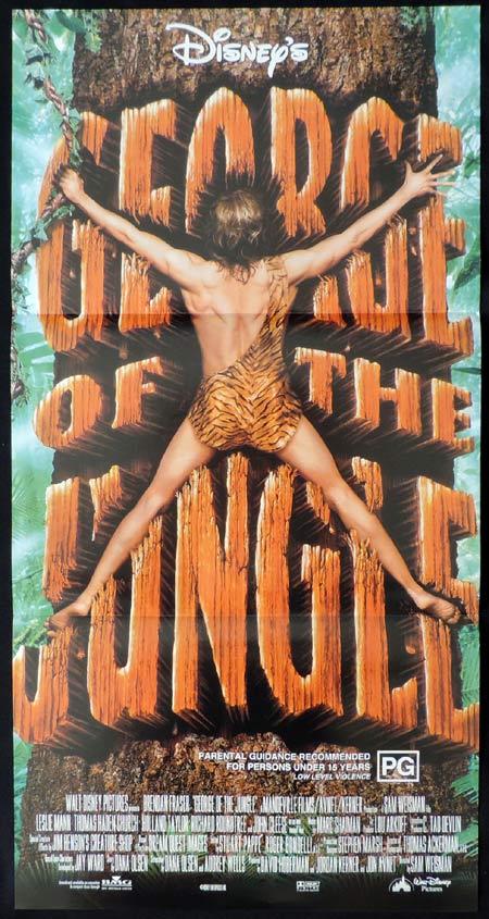 GEORGE OF THE JUNGLE Daybill Movie poster Brendan Fraser Disney