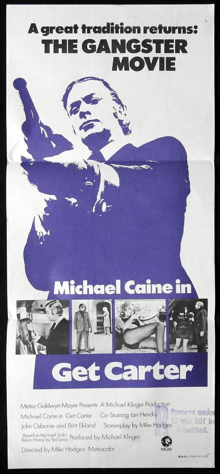 GET CARTER Original daybill Movie Poster MICHAEL CAINE Ian Hendry