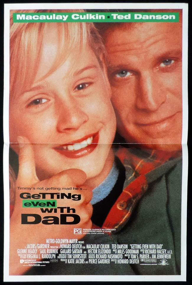 GETTING EVEN WITH DAD Original Daybill Movie Poster Macaulay Culkin Ted Danson