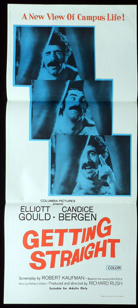 GETTING STRAIGHT Original Daybill Movie Poster Elliott Gould Candice Bergen