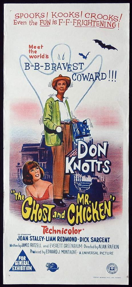 THE GHOST AND MR CHICKEN Original Daybill Movie Poster Don Knotts Joan Staley