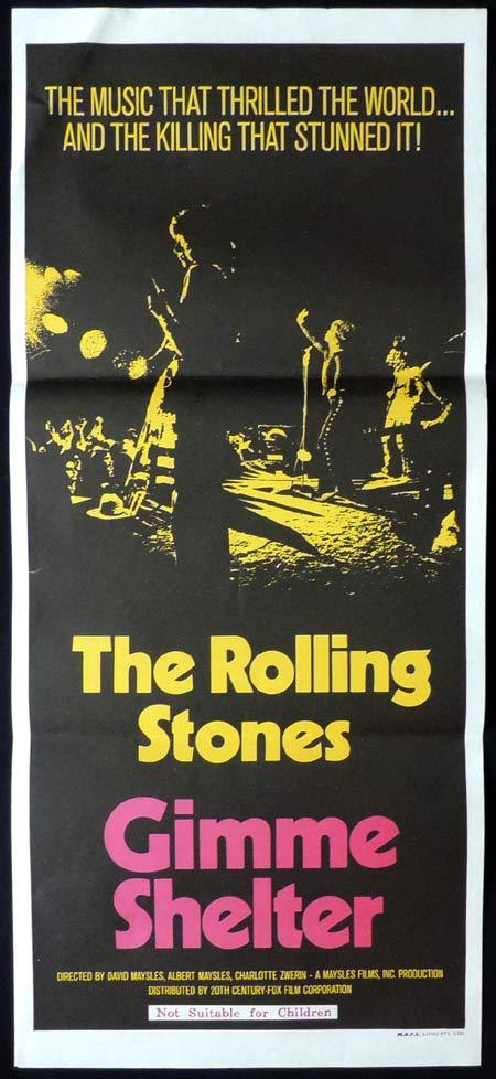 GIMME SHELTER Original Daybill Movie poster The Rolling Stones