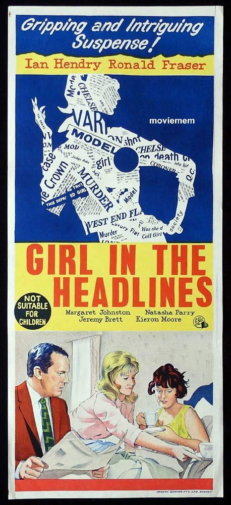 GIRL IN THE HEADLINES Original Daybill Movie Poster Ian Hendry Ronald Fraser