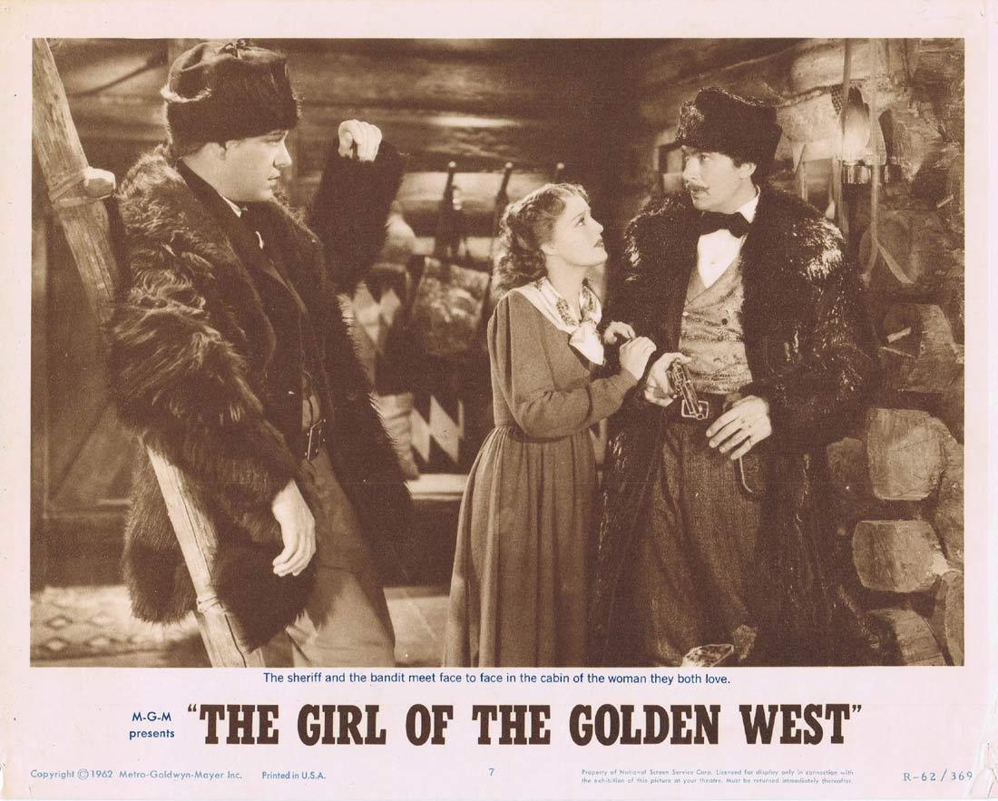 THE GIRL OF THE GOLDEN WEST Lobby Card 7 Jeanette MacDonald Nelson Eddy Walter Pidgeon 1962r