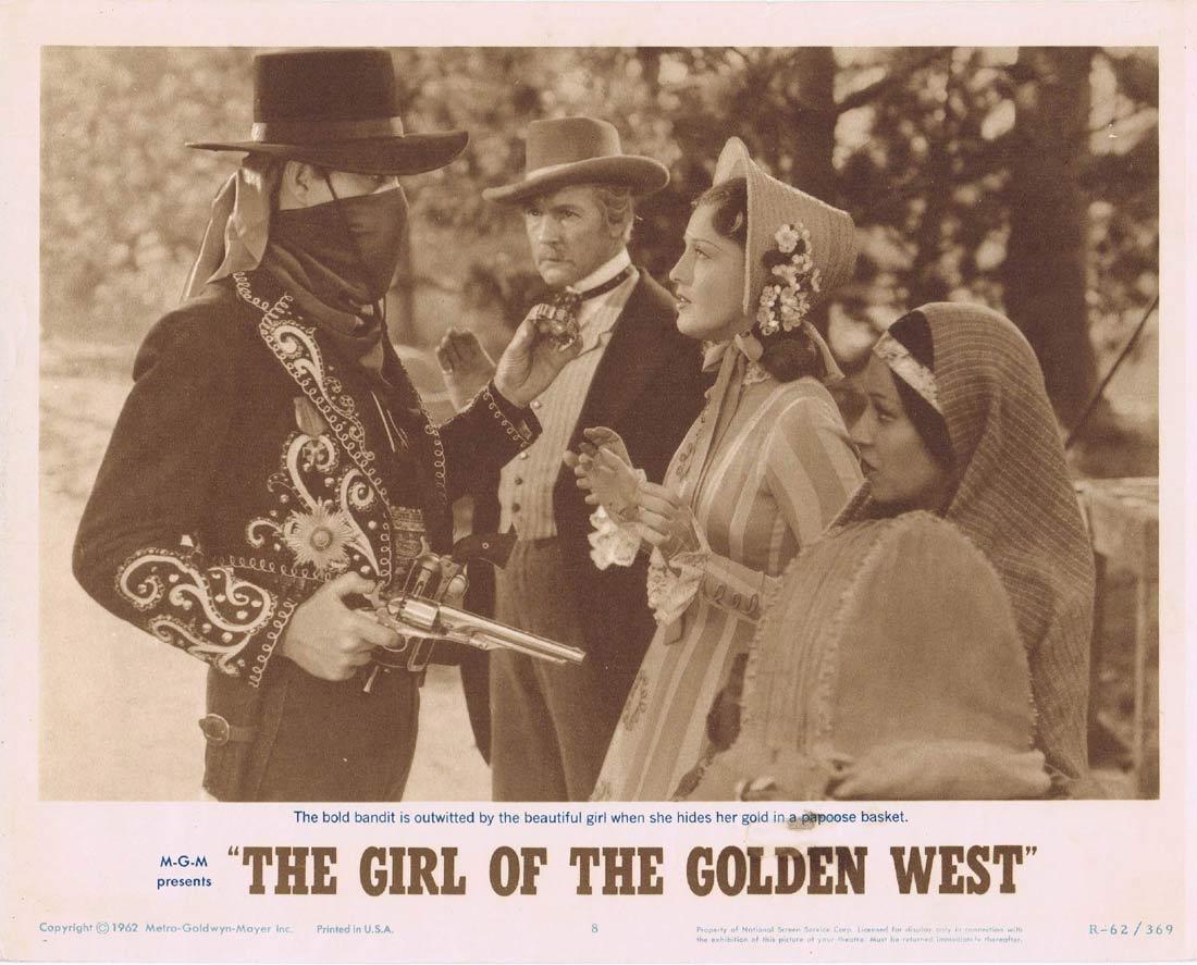 THE GIRL OF THE GOLDEN WEST Lobby Card 8 Jeanette MacDonald Nelson Eddy Walter Pidgeon 1962r