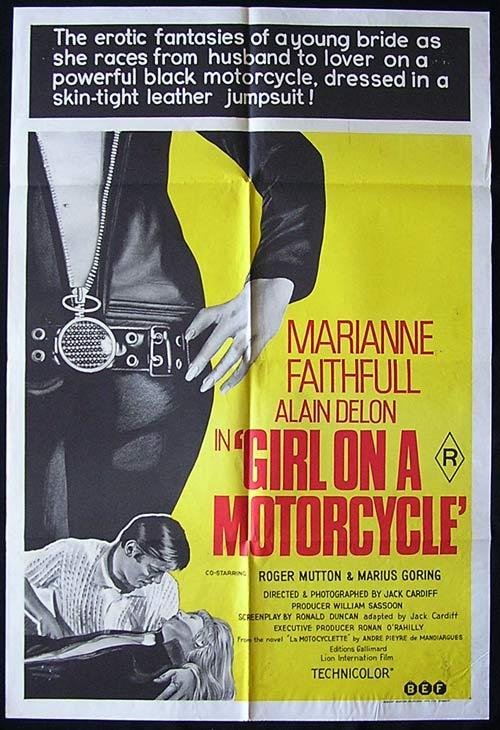 GIRL ON A MOTORCYCLE Movie Poster 1953 Marianne Faithfull one sheet