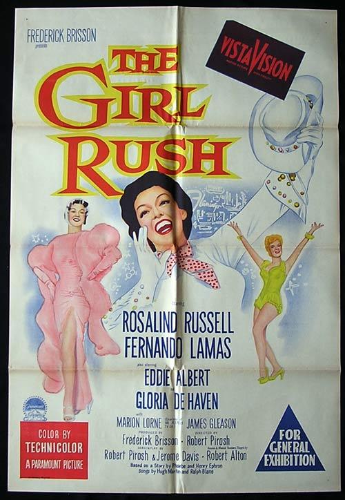 THE GIRL RUSH One Sheet Movie ROSALIND RUSSELL Musical