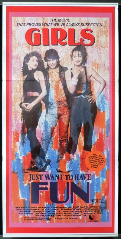 GIRLS JUST WANT TO HAVE FUN Daybill Movie poster Sarah Jessica Parker