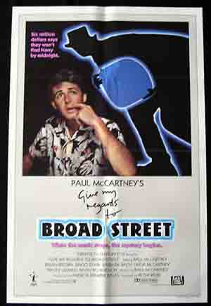GIVE MY REGARDS TO BROAD STREET Paul McCartney 1 sht