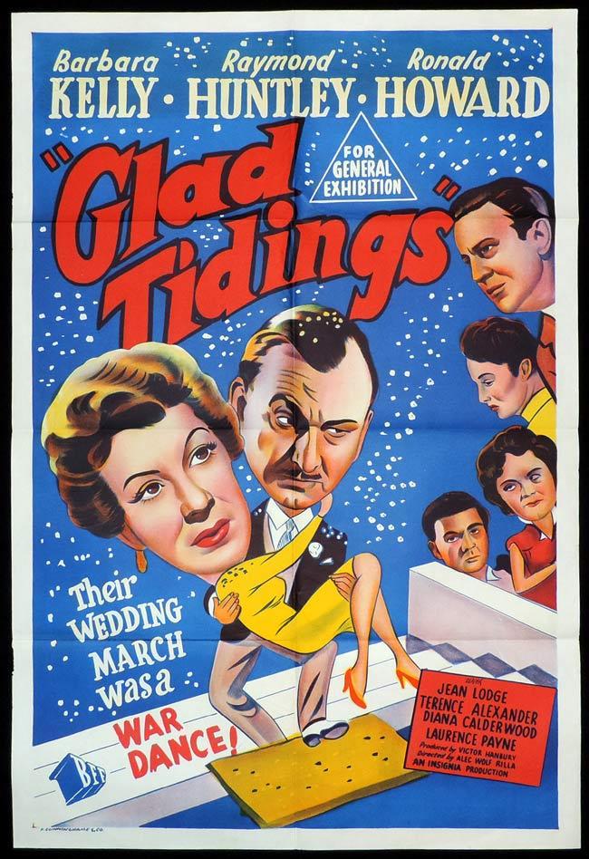 GLAD TIDINGS Original One sheet Movie Poster Barbara Kelly Raymond Huntley Ronald Howard