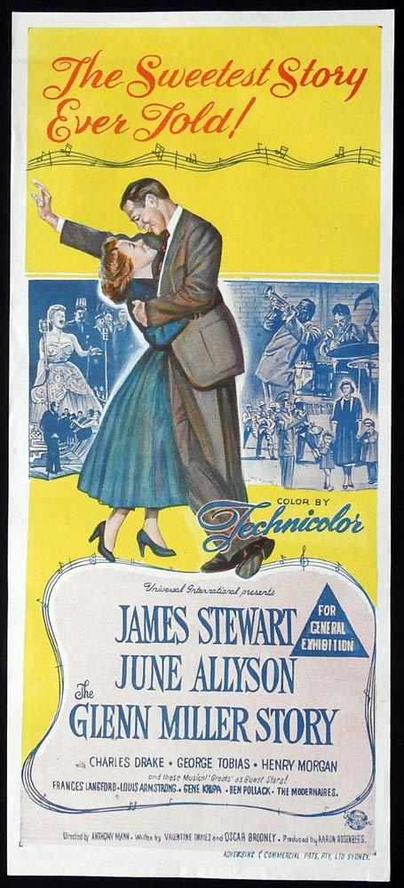 THE GLENN MILLER STORY Original Daybill Movie Poster James Stewart June Allyson