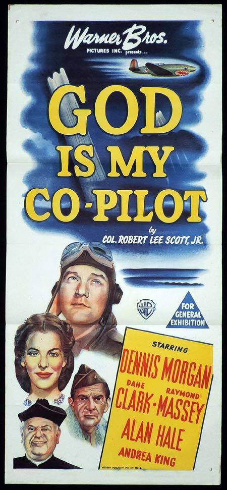 GOD IS MY CO-PILOT Original Daybill Movie Poster Dennis Morgan