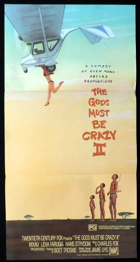 THE GODS MUST BE CRAZY 2 Original Daybill Movie Poster