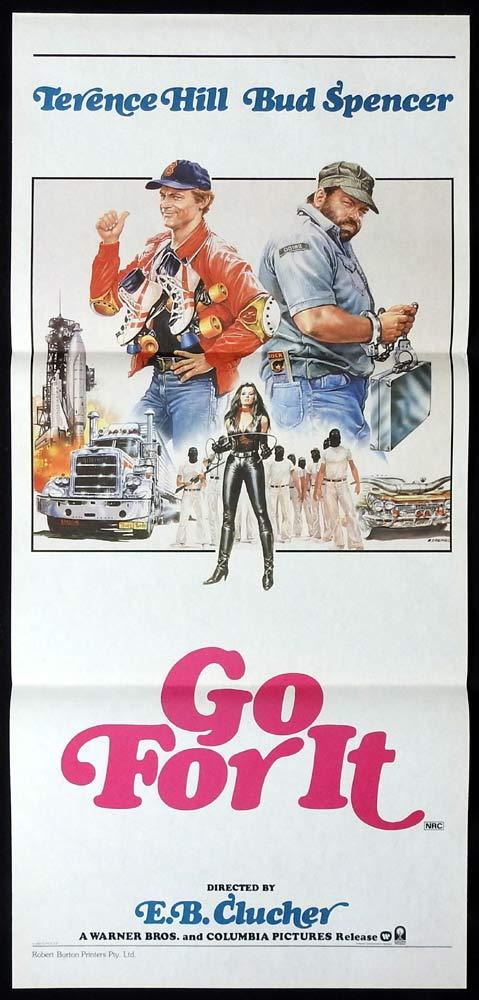 GO FOR IT Original Daybill Movie Poster Terence Hill Bud Spencer Buffy Dee